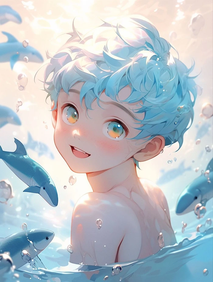 Boy cartoon pic solo pose