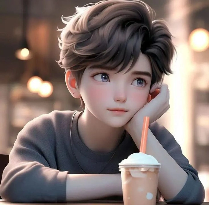 aesthetic cartoon dp for whatsapp