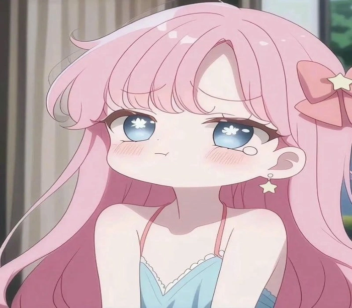 aesthetic cartoon dp in white outfit
