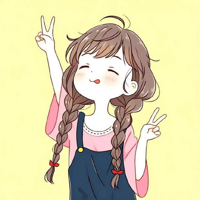 aesthetic dp cartoon girl