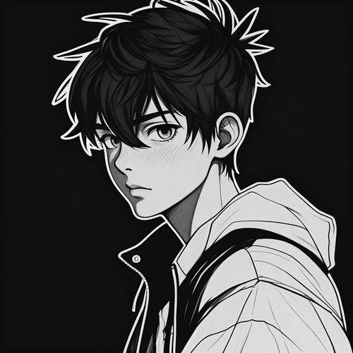 anime boy dp portrait