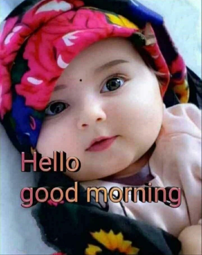 beautiful good morning baby images with background blur