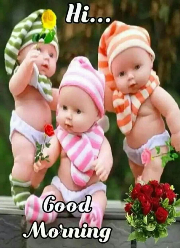 beautiful good morning baby s dp with fashion outfit