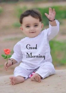 beautiful good morning baby s mirror selfie dp