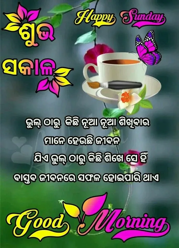 beautiful good morning image in odia