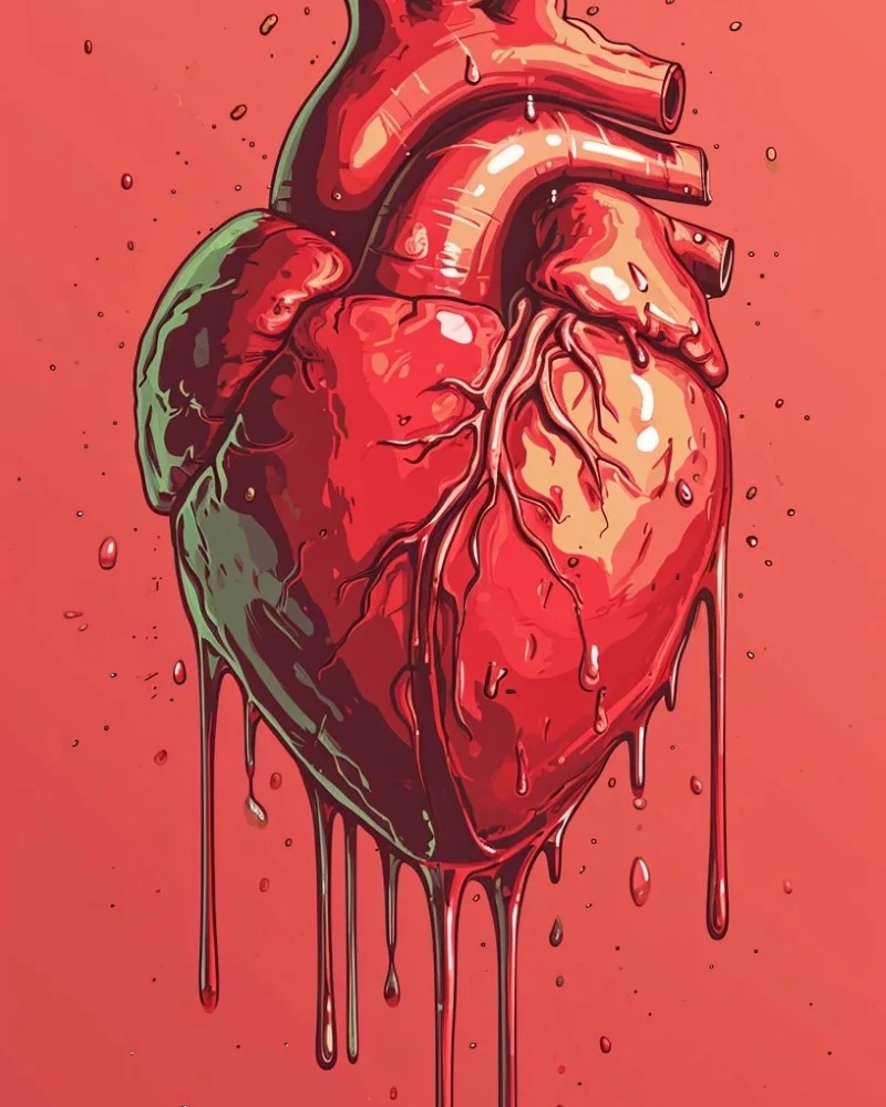 broken heart cartoon style dp
