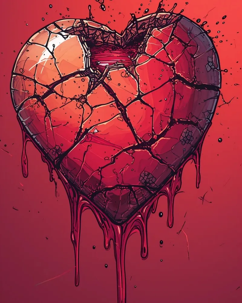 broken heart dp aesthetic style