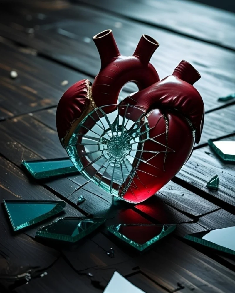 broken heart dp in black and white