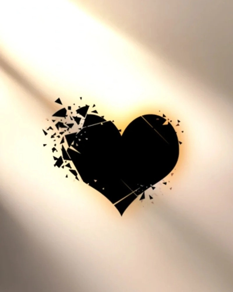 broken heart dp minimal design