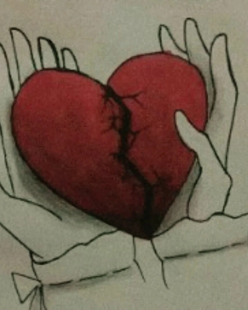 broken heart mirror selfie dp