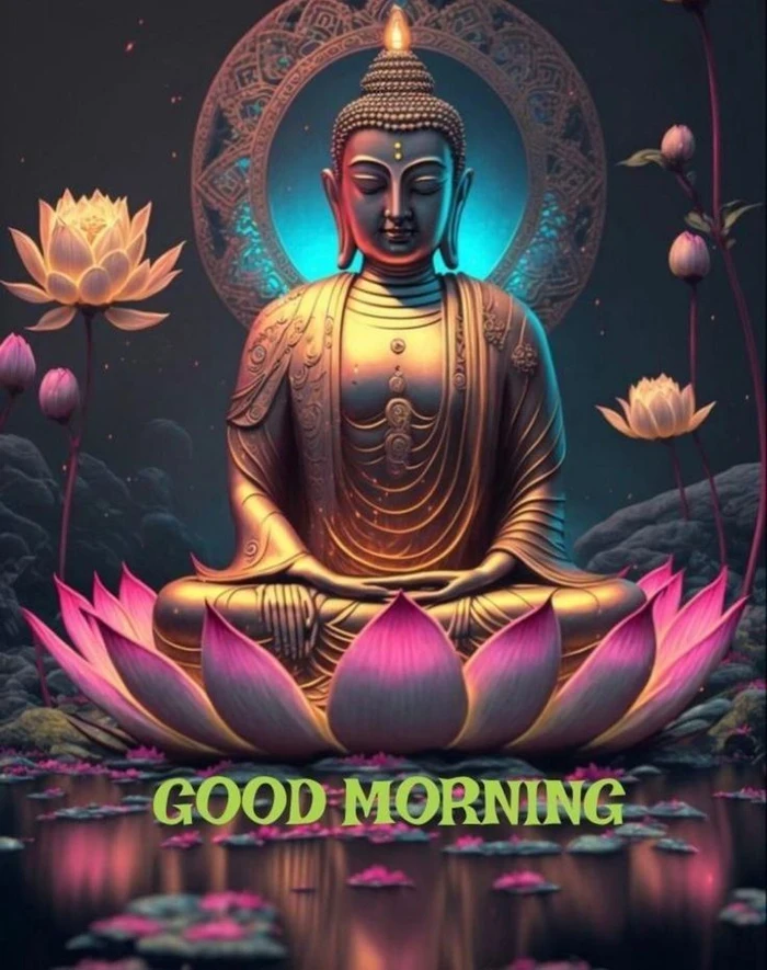 buddha good morning images aesthetic style