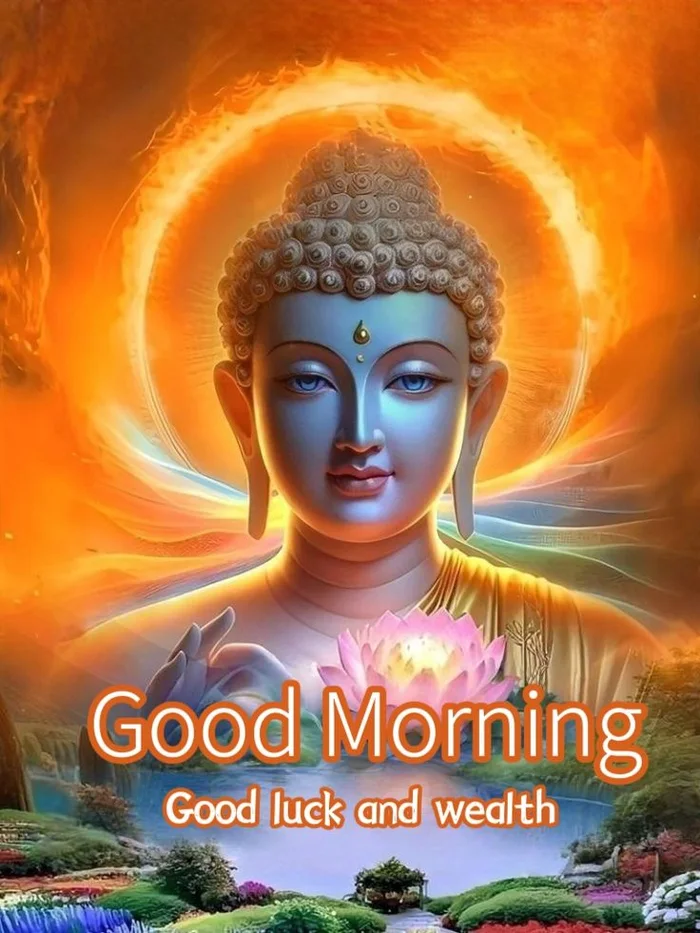 buddha good morning s dp in rain background