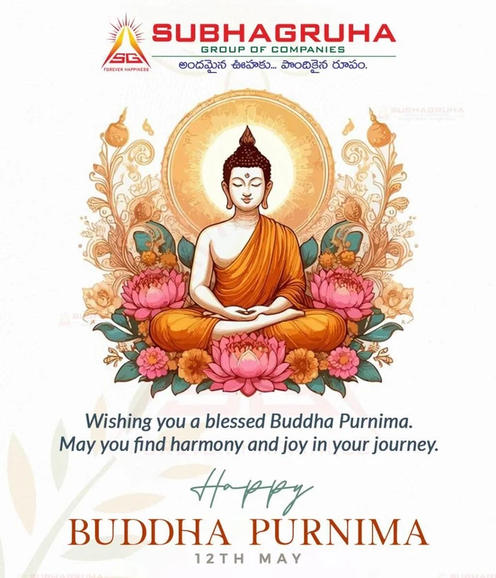 buddha purnima wishes images minimal design