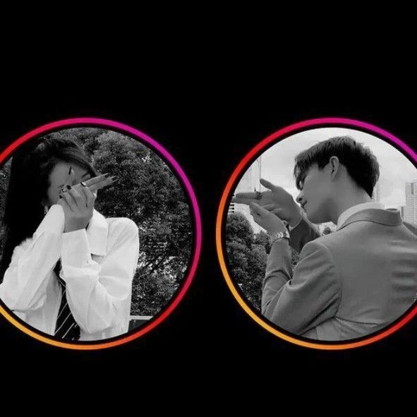 couple dp for instagram half half aesthetic