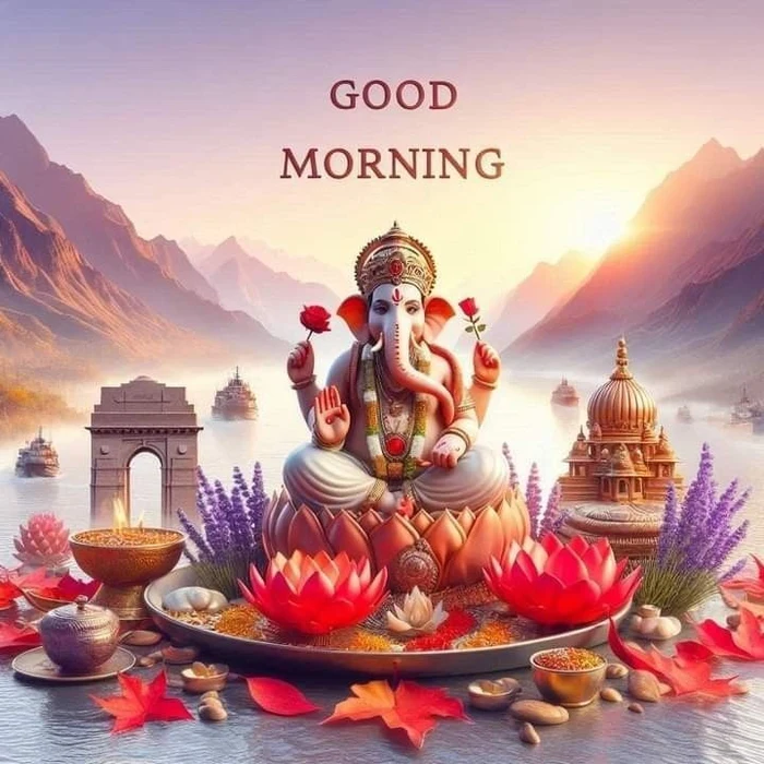 creative good morning ganesh images