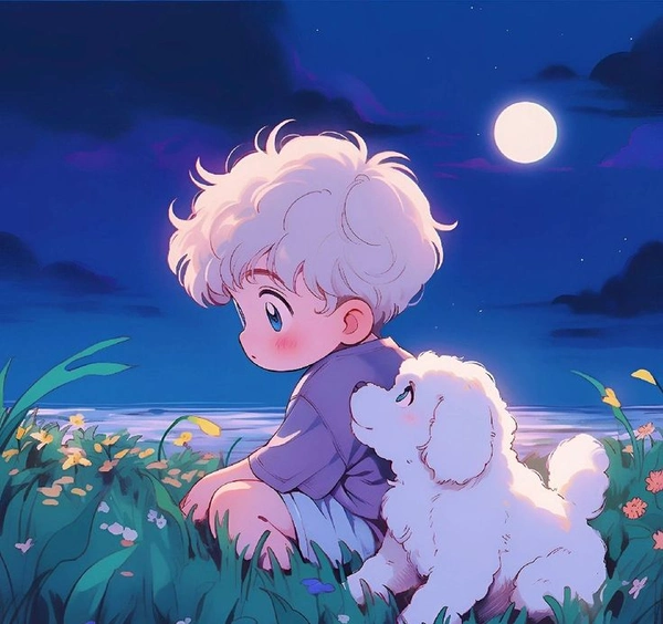 cute boy pic cartoon blurry effect