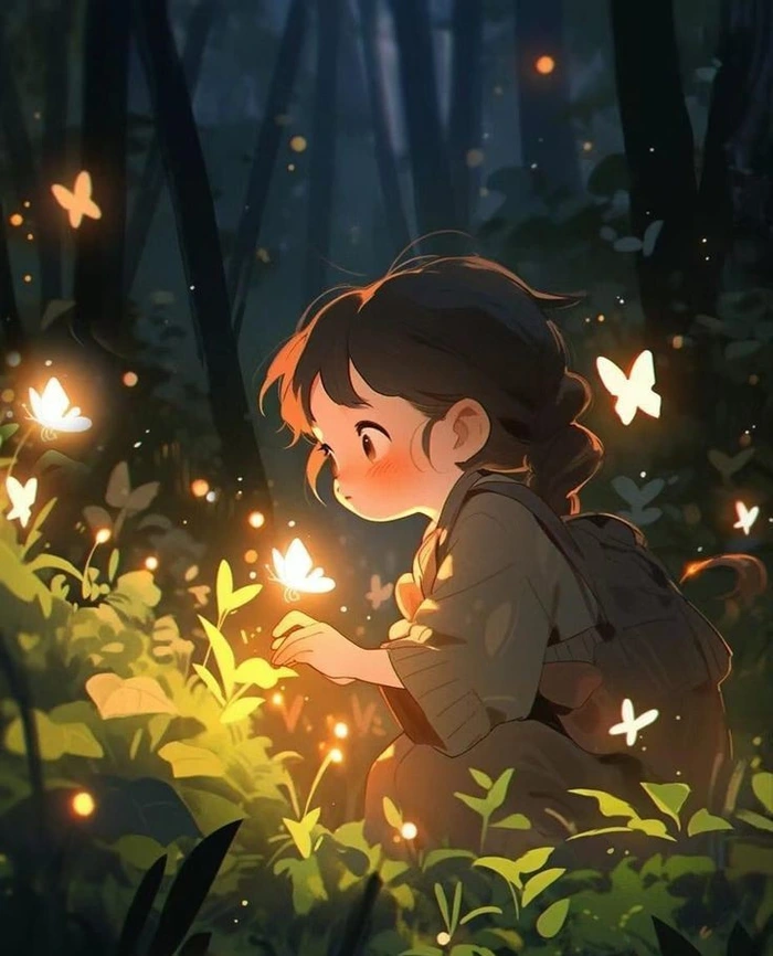 cute cartoon dp in sunset light