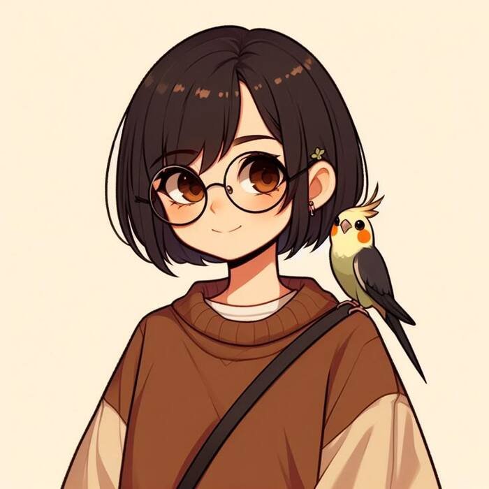 cute cartoon girl photos for whatsapp dp aethetic image