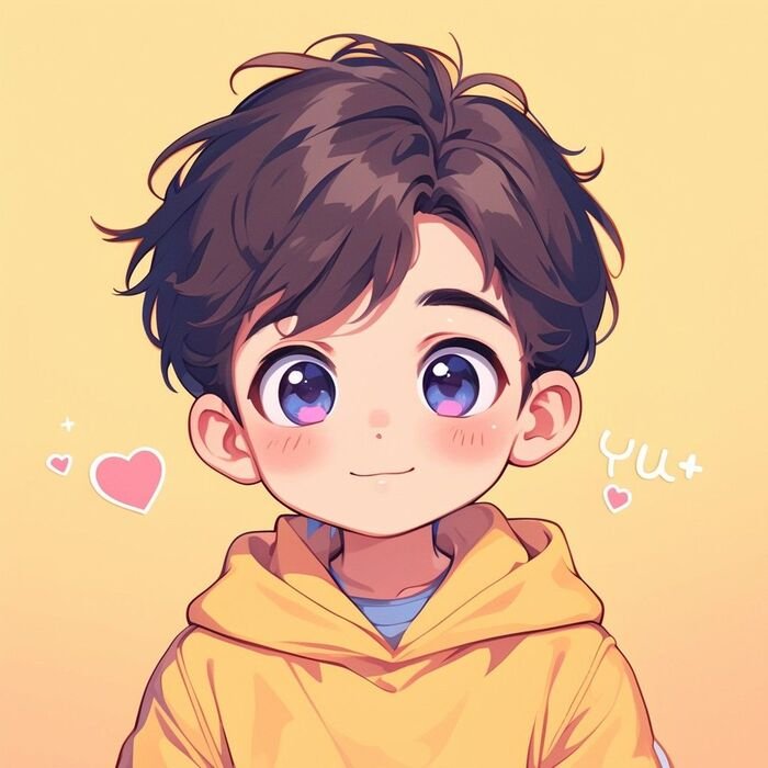 full hd cute cartoon dp aethetics