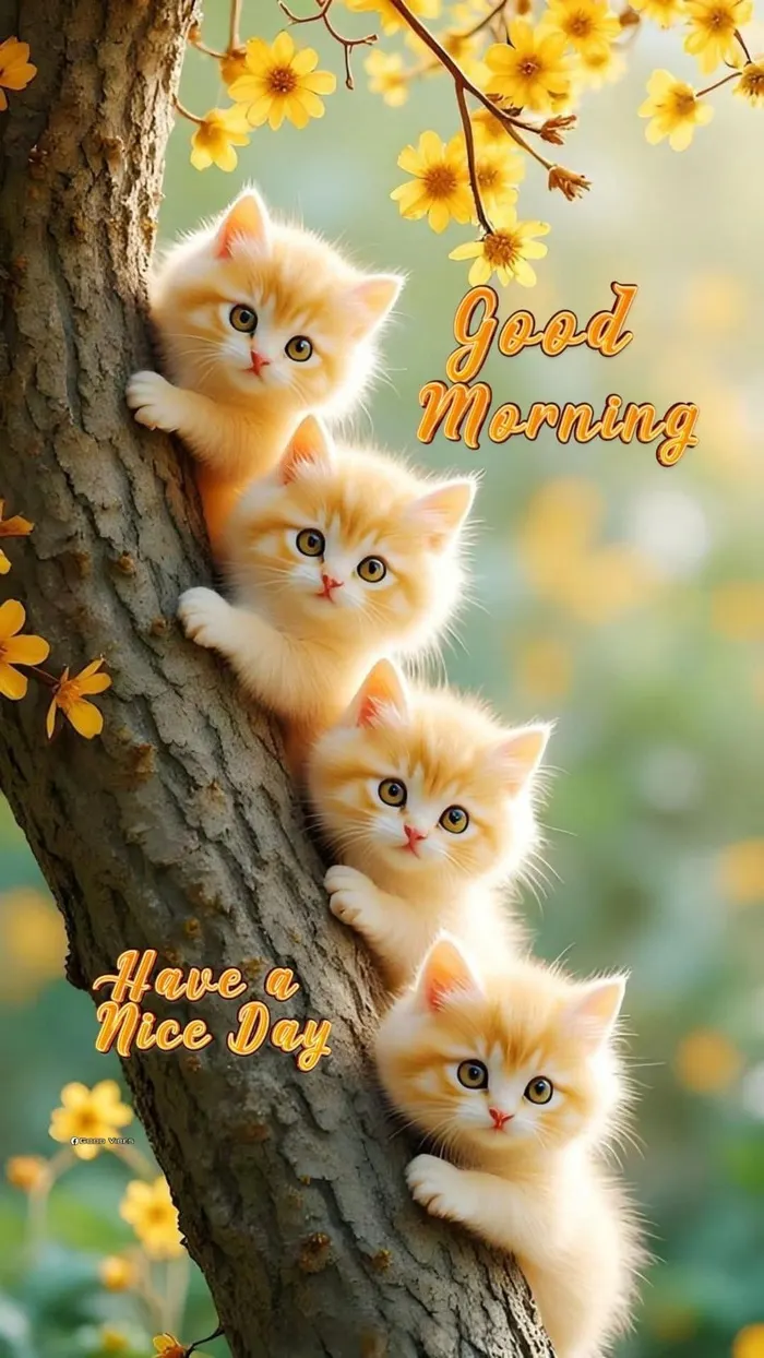 gallery hd wallpapers of cat good morning pictures