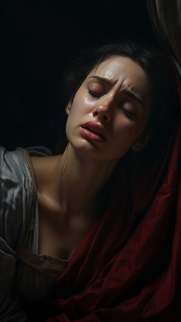 girl crying sad dp