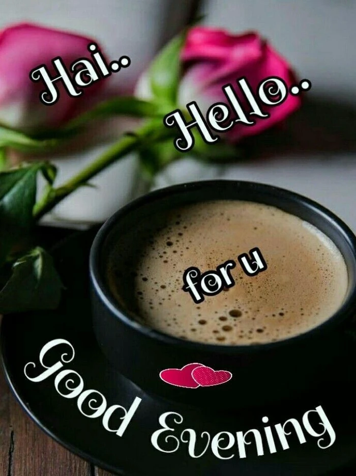 good evening coffee images solo pose