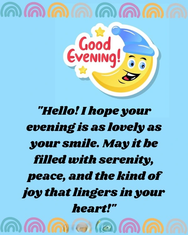 good evening greeting card for friends