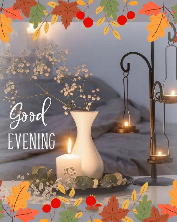 good evening images with tea cup for friends