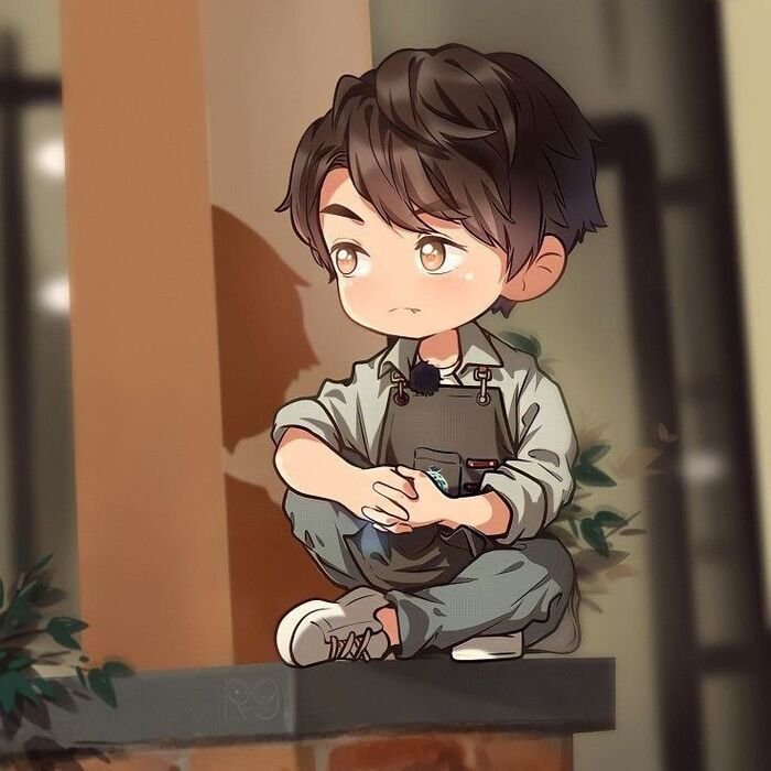 hd cute cartoon dp aethetics