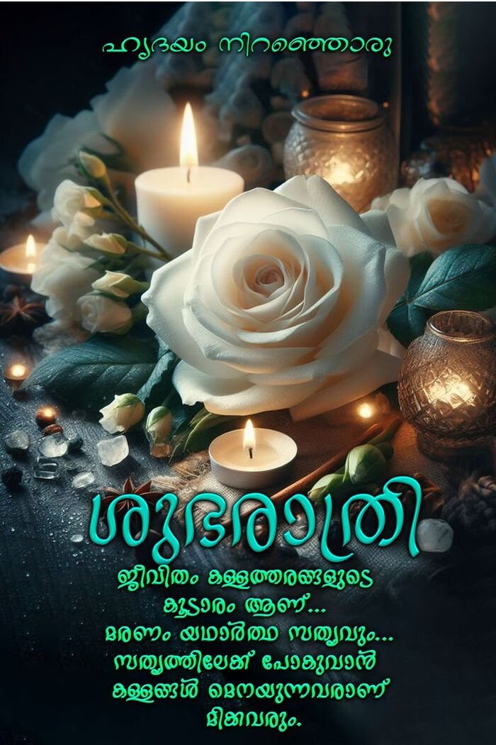 hd good night images malayalam india