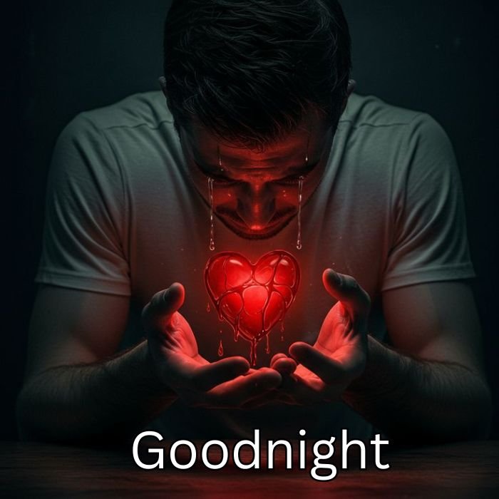 hot good night sad image