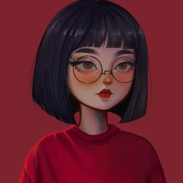 insta dp for girls cartoon with background blur