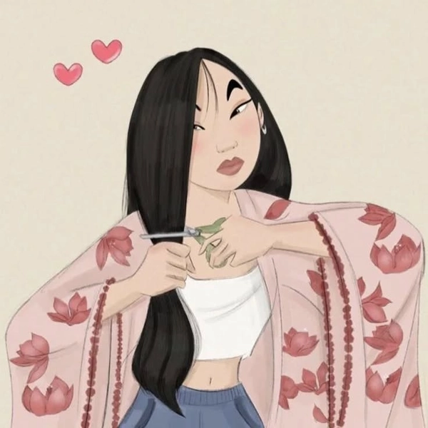insta for girls cartoon dp in white outfit