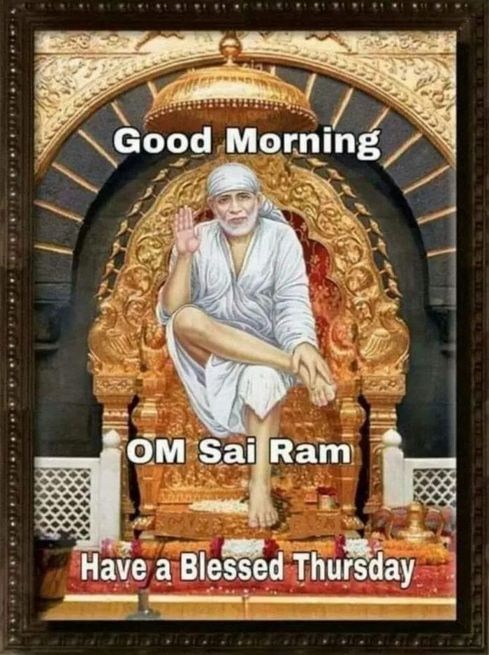 mobile hd wallpaper showing sai baba good morning pictures