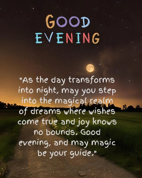 motivational good evening image for friend