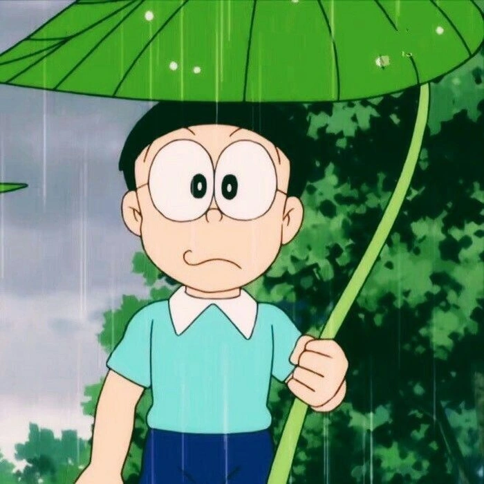 nobita photo dp in rain background