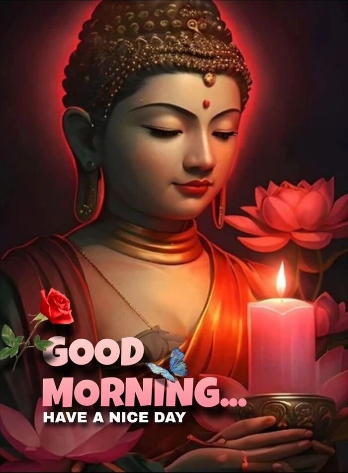 photo buddha good morning images aethetic full hd