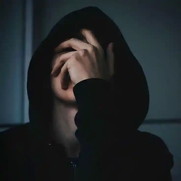 sad dp alone close up face