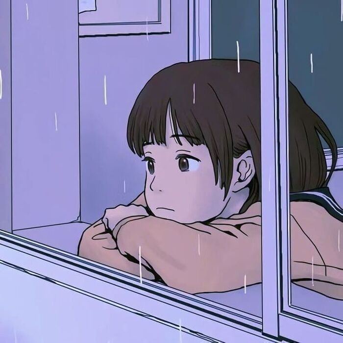 sad dp girl cartoon aethetics full hd