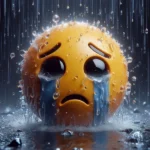 sad emoji dp close up face
