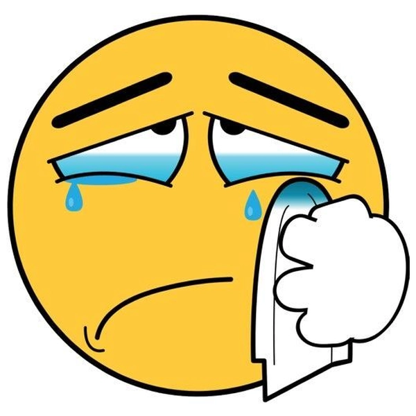 sad emoji dp with background blur