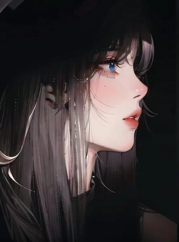 sad girl cartoon dp in bed pose