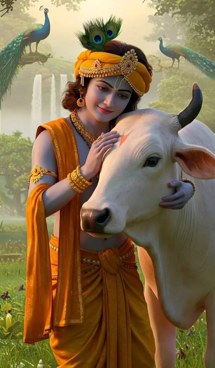 spiritual hd cow god wallpaper background divine free