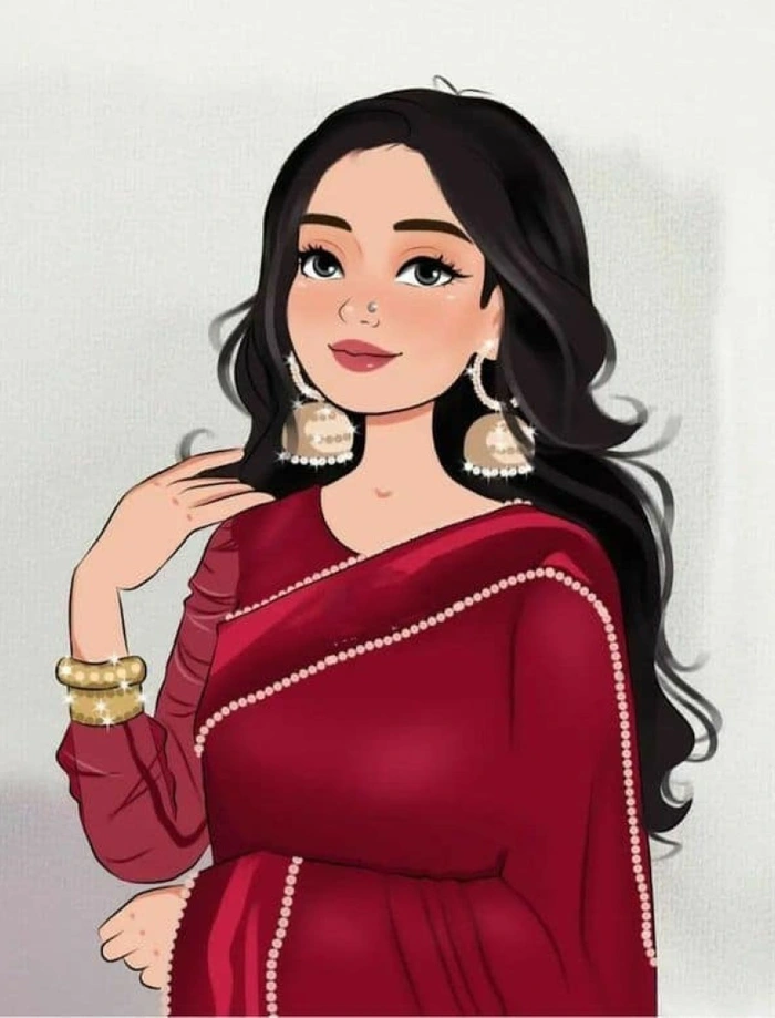 trending instagram cartoon dp for girls