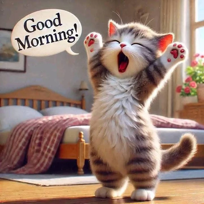 ultra hd 4k cat good morning wallpaper photo gallery