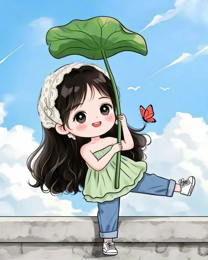 whatsapp cartoon mirror selfie dp