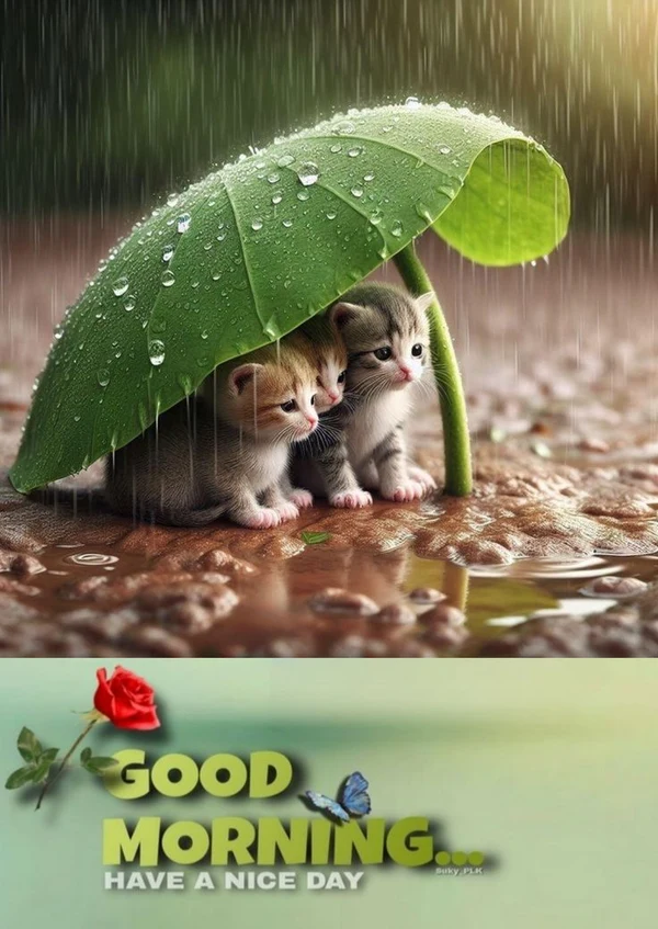 aesthetic good morning images rain