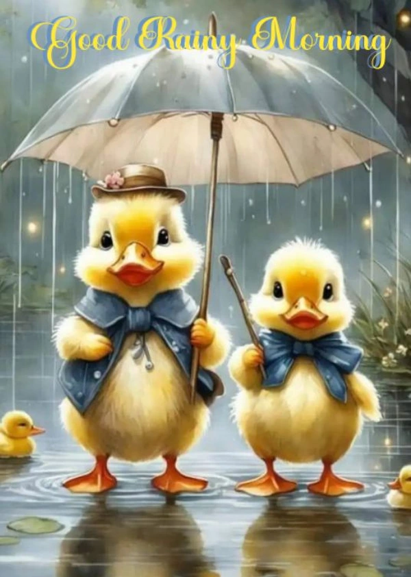 creative good morning images rain
