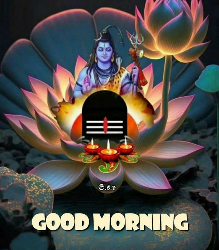 creative good morning images with om namah shivaya