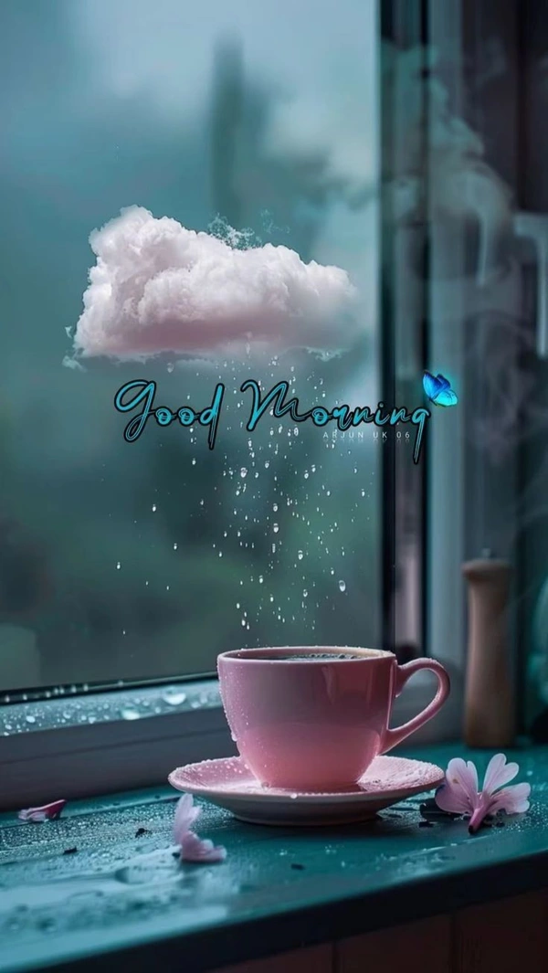 good morning images rain peaceful vibes